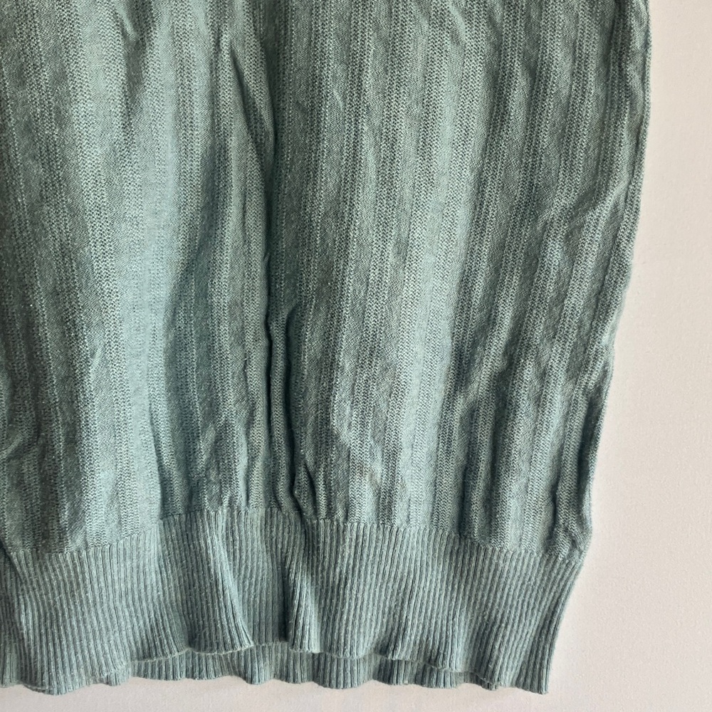 Banana Republic Women's Blue-Green Ruffle Tank Top - Picture 3 of 5